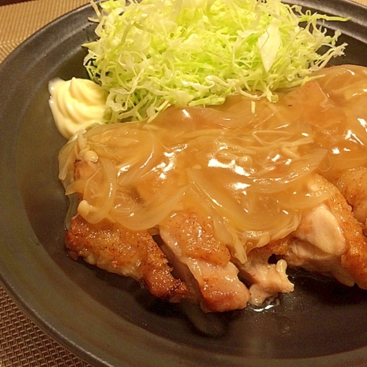 カリカリ鶏肉の生姜焼きあんかけ